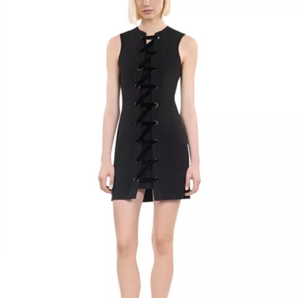 NWT!!! The Kooples lace up women mini dress size 0 or S Retail 345$